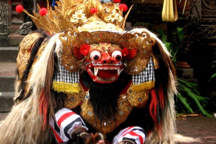 He is the king of the spirits, leader of the hosts of good, and enemy of Rangda, the demon queen and mother of all spirit guarders in the traditions of Bali. The battle between Barong and Rangda is featured in the Barong dance to represent the eternal battle between good and evil.